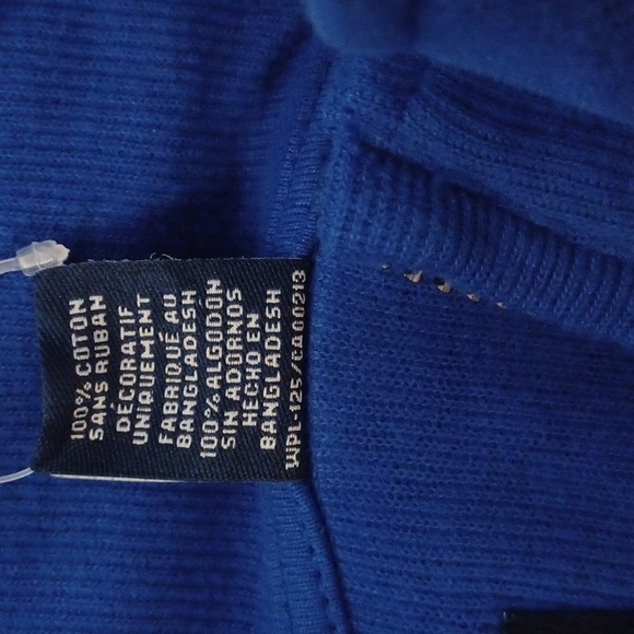 Chaps Blue French Ribbed Fleece Pullover Long Sleeve NWT - Picture 8 of 11